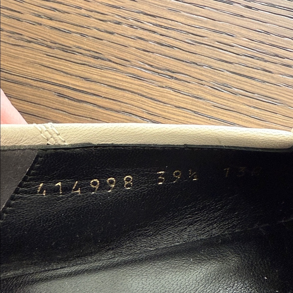 Gucci Brixton Women’s Ivory Leather Horsebit Loafers 39.5. - Picture 8 of 10